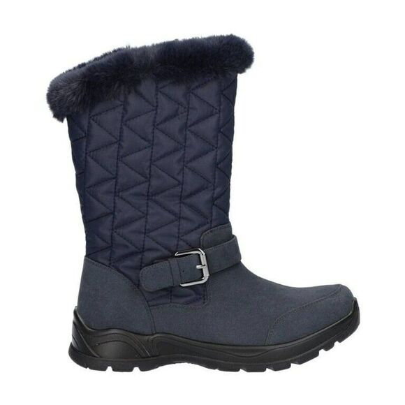 Women's - Size 7 M Easy Dry by Easy Street Boulder Waterproof Boots Navy Suede - Picture 2 of 10